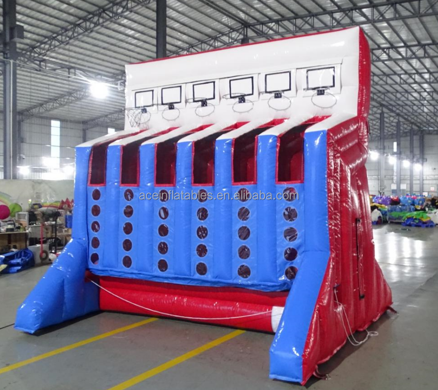 Giant shoot four game sports challenge inflatable connect 4 basketball game for sale