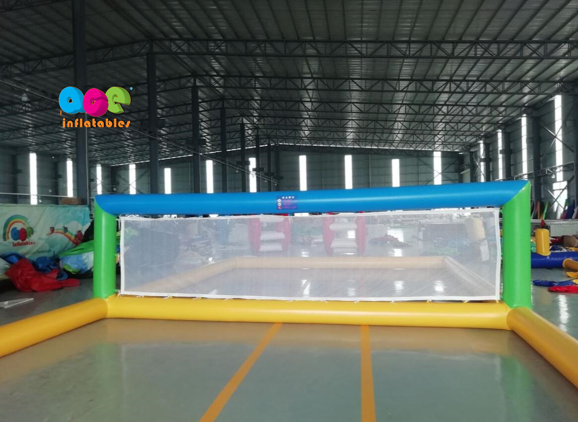 Beach Jumping Water Game Inflatable Volleyball Court Inflatable Water Volleyball Court For Water Pool