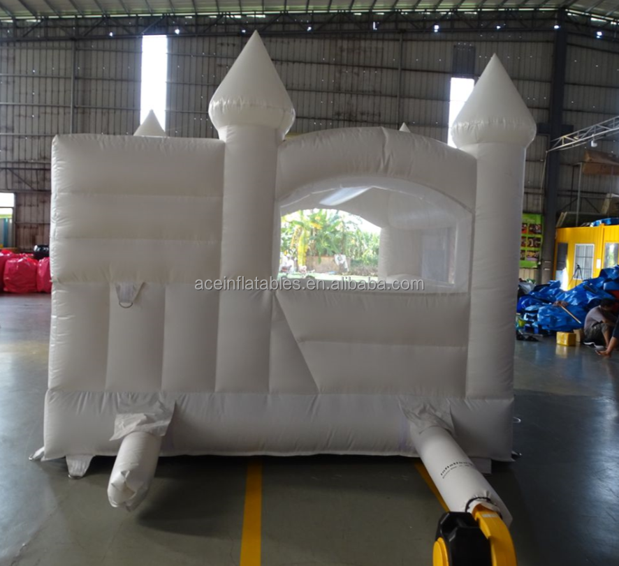 Commercial kids wedding inflatable bouncer with slide jumping castle bounce house white bouncy castle with ball pit for sale