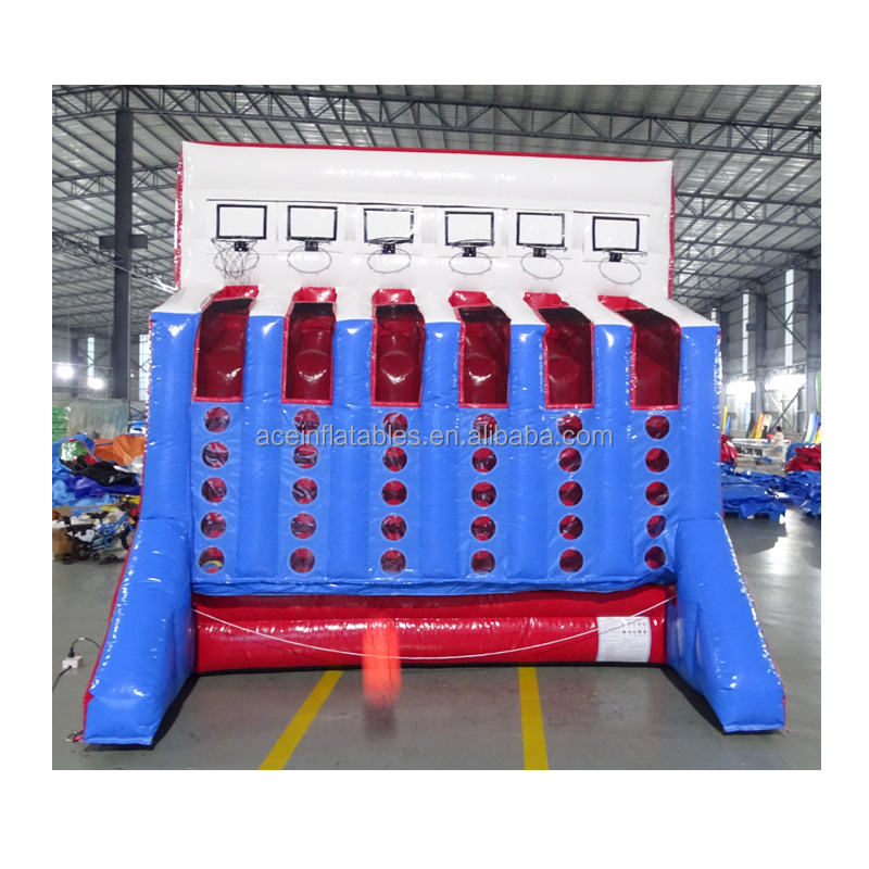 Giant shoot four game sports challenge inflatable connect 4 basketball game for sale