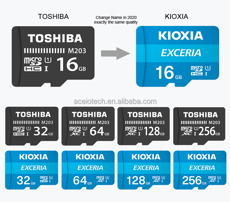 100% Genuine KIOXIA Micro SD Card 16G 32 GB 64G 128G MicroSD TF EXCERIA 100M/S C10 Memory Card for Raspberry Pi