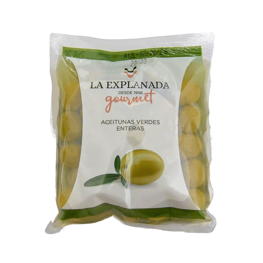 Spanish Quality Long Shelf Life 200 Ml Whole Green Olives Fresh Olives Appetizer For Restaurants