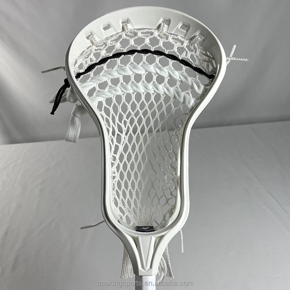 Lacrosse complete stick with strung head and carbon fiber shaft for mens and boys