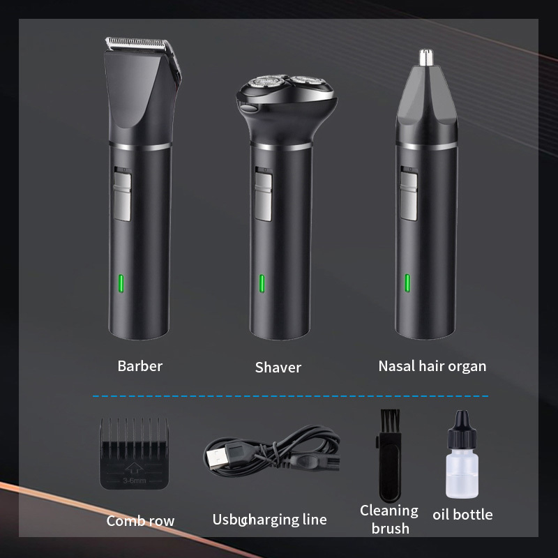 Hot Sell Mini Usb Retest 3 in 1 Shaver for Men Waterproof Shaver with Electric Nose Hair Trimmer