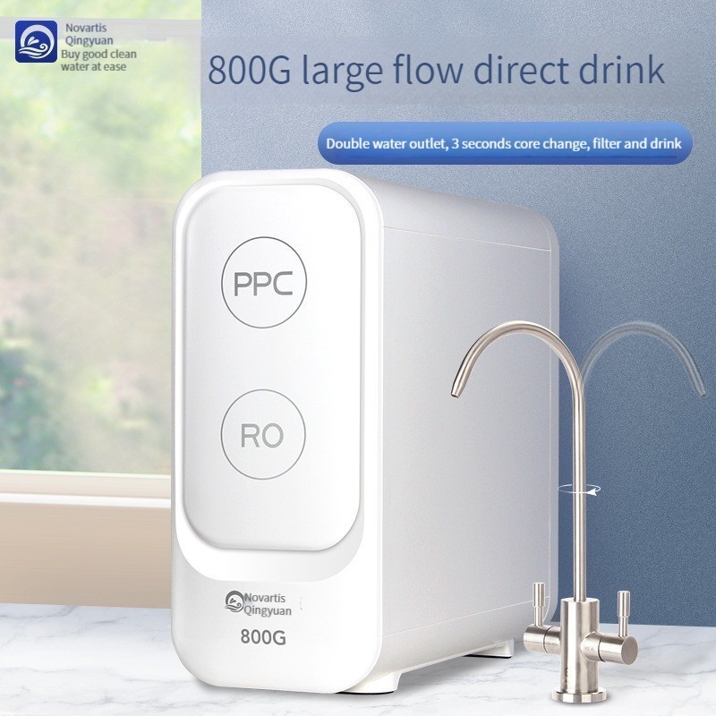 Excellent simple 800G double outlet reverse osmosis plastic non electric drinking water dispenser