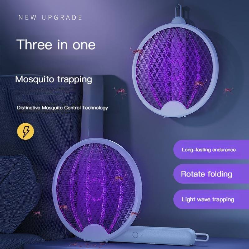 Rechargeable Trap Lamp Fly Trap Lamp Mosquito Killer Electric Mosquito Swatter