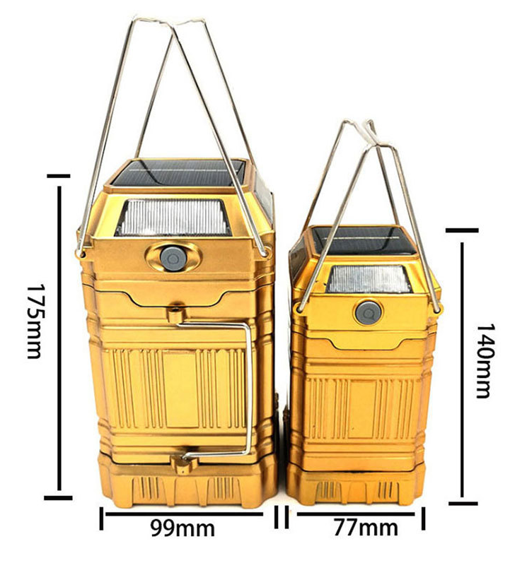 Outdoor tent camping light rechargeable LED solar tent light super bright multi-function lantern camping light