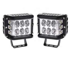 4" Inch 90W Led Pods Three Sides Cube Led Work Light Bar Driving Light Waterproof for Jeep Off Road Truck Boat SUV,Ace lighting