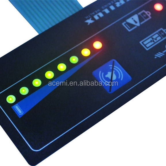 Manufacturer high quality membrane switches with LEDs and metal domes