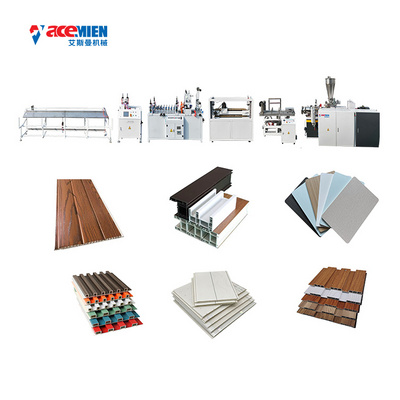 Home interior decoration pvc wpc wall panel extrusion production line Wood Plastic Composite making machine