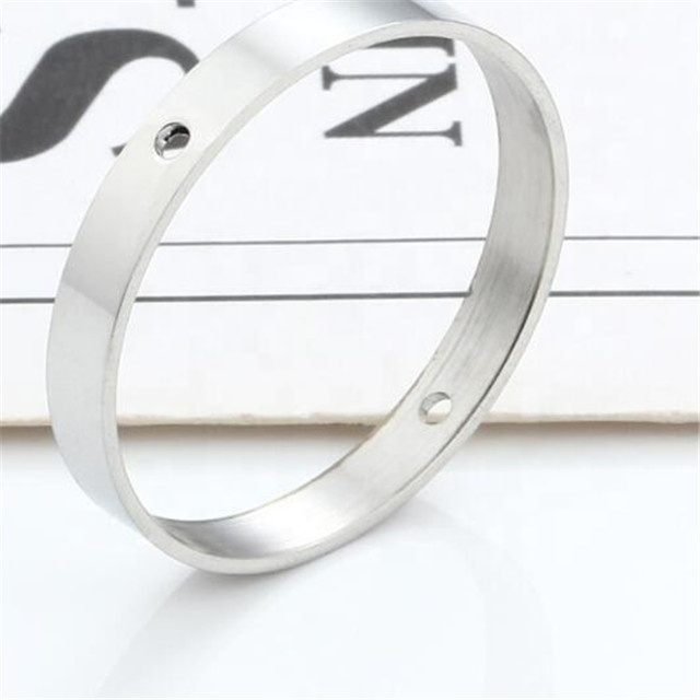 Yiwu Aceon Stainless Steel Flat Blank Circle Bead Wrap Components DIY Pin Use Rotate Design Jewelry Two Holes Ring Charm