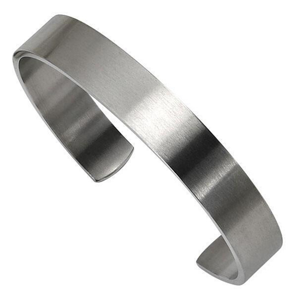 Yiwu Aceon Stainless steel Brushed Engravable metal cuff bracelet blanks