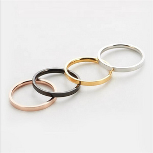 Yiwu Aceon Stainless Steel Cheap Wholesale Flat Band Blank Stamping Finger Jewelry 3mm Width Different Size Ring