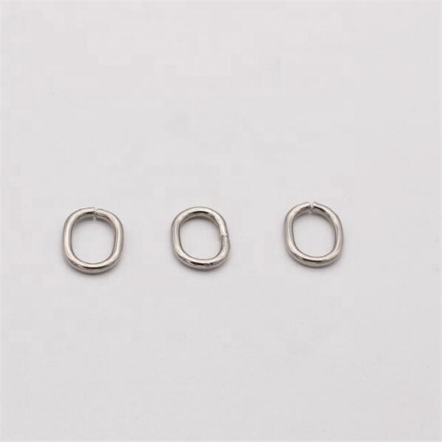 Yiwu Aceon Jewelry Stainless Steel 1mm Thickness Wire Chain Connector Jump Ring Unique Shape Minimal Small Oval Jump Ring