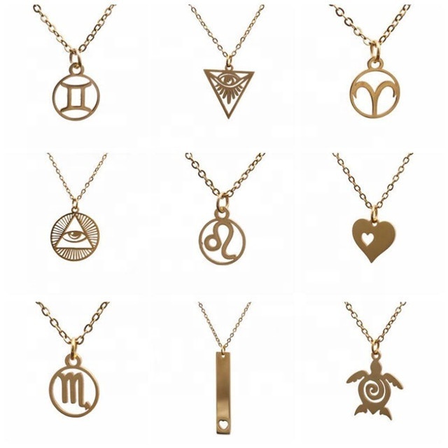 Yiwu Aceon Stainless Steel Blank Stamping Personalized Jewelry Gift Cut Out Hollow Heart Narrow Vertical Bar Pendant