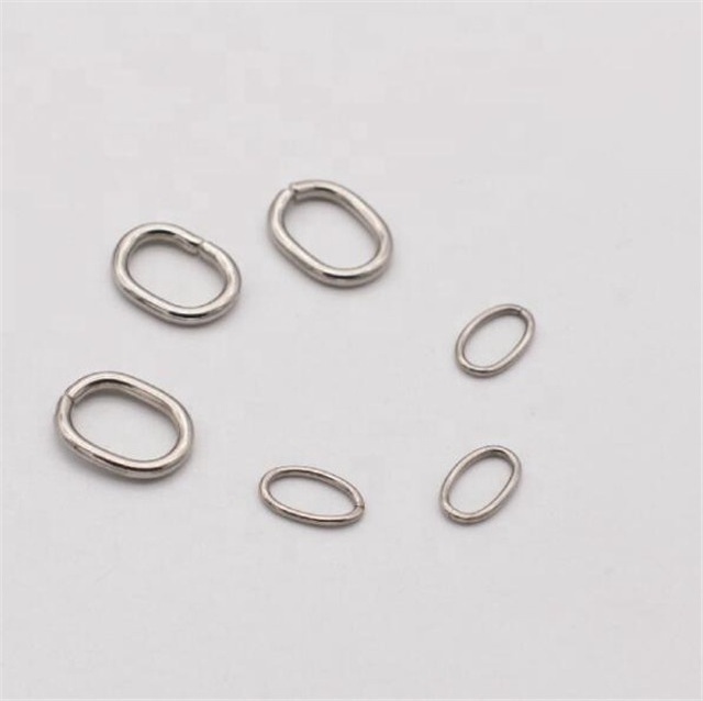 Yiwu Aceon Jewelry Stainless Steel 1mm Thickness Wire Chain Connector Jump Ring Unique Shape Minimal Small Oval Jump Ring