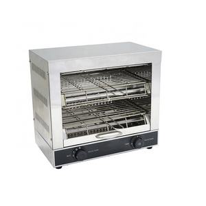 Commercial Kitchen Equipment Stainless Steel  Double Layer Electric Bread Toaster Salamander