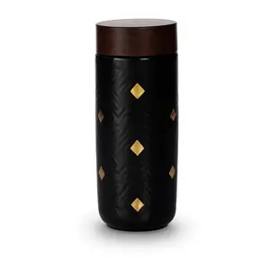 Acera Liven The Miracle Gold Ceramic Tumbler Crafted with Beautiful Designs Excellent Engraving Technique