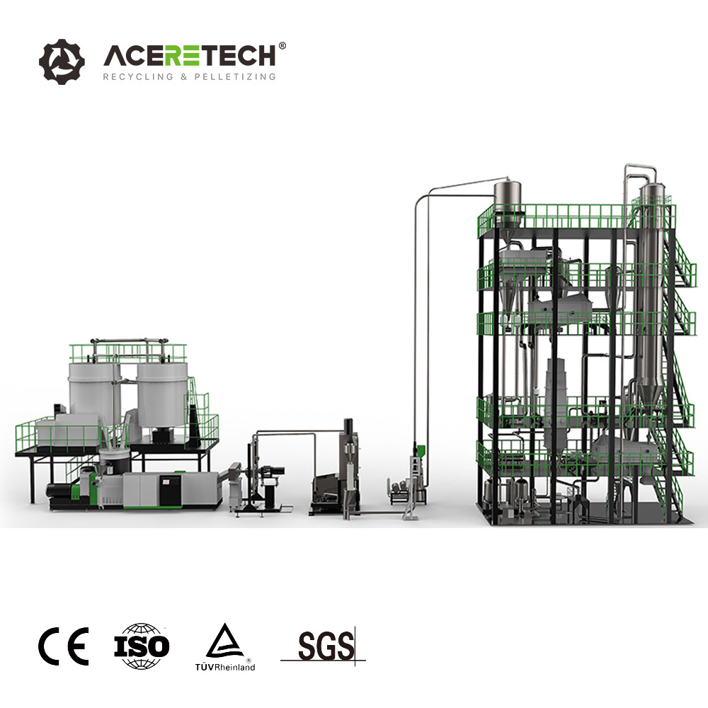 SSP Energy Saving Compactor Plastic Pet Pelletizing Machine With Solid State Polymerization Polycondensation Factory