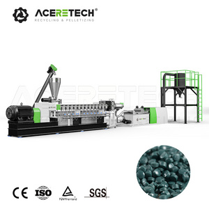 500-1000kg/h Plastic Granules Double Screw Extruder Machine For ABS/AS/PC With Glass Fiber Compounding Recycling ATE52