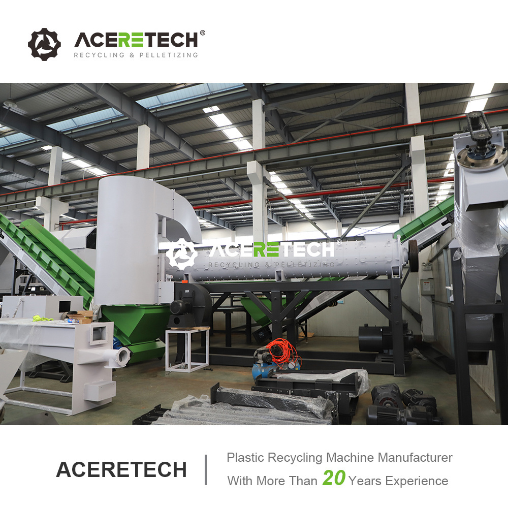 High Output 2000kg/h Plastic PET Bottles Disposal Recycling Crushing And Washing Line With Drying System AWS-PET