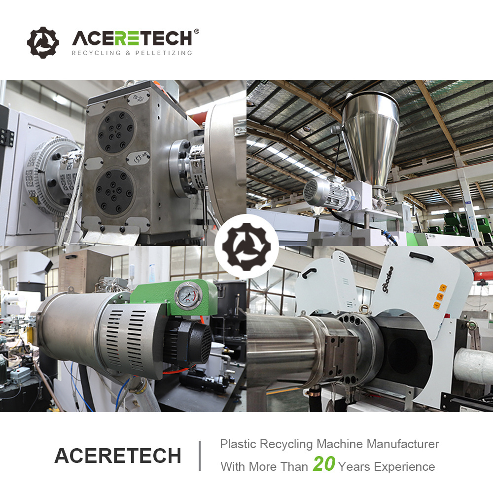 ASE Single Screw Extruder plastic pellet making machine PP/PE rigid flakes recycling pelletizing machine