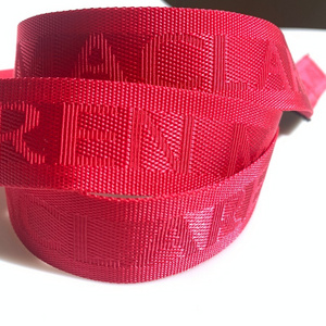 Jacquard Weave Webbing for Bags High Quality and Customizable LOGO Eco-friendly Nylon Customized Logo Nylon Belts Support 1.05mm