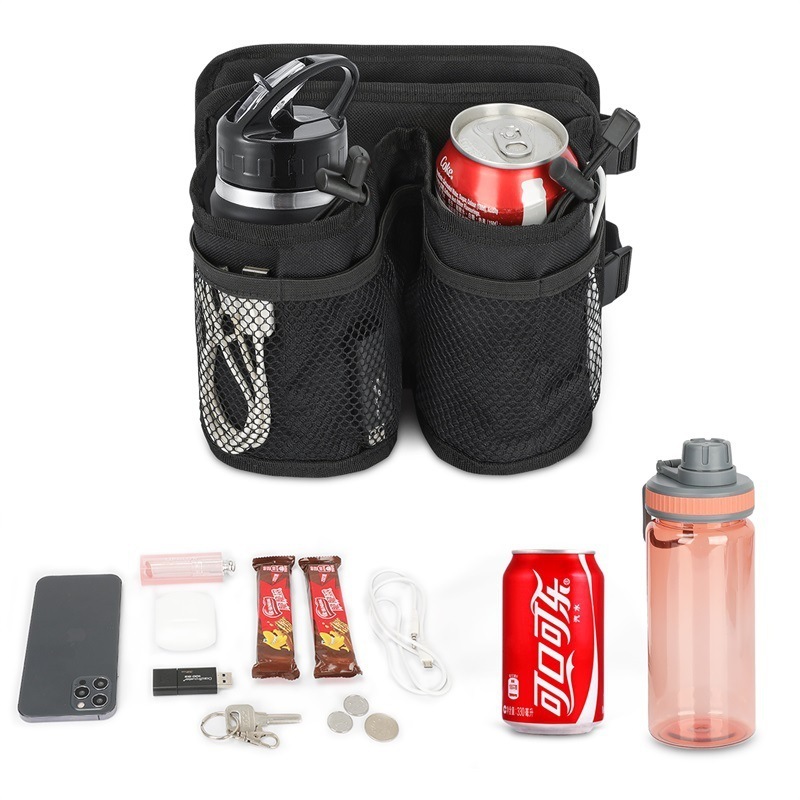 Custom  Luggage Travel Water Bottle Bag Coffee Cup Holder Free Your Hand for Drink Beverages Caddy Coffee Travel Cup Holder