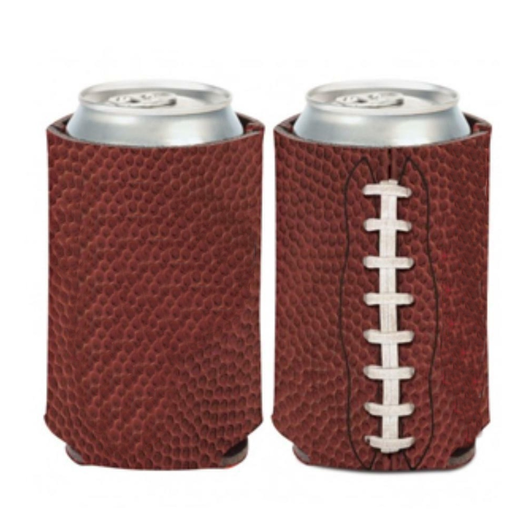 Football baseball basketball leather beer can  sleeve fits for 12 oz beer can