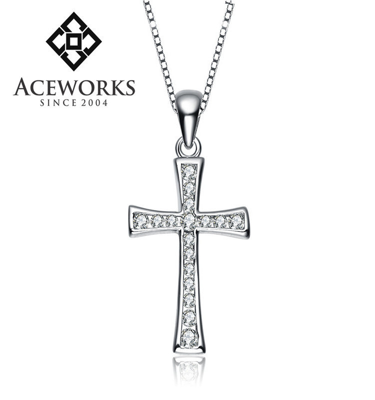 PT1135 Aceworks New new mens 925 sterling silver cross design pendants