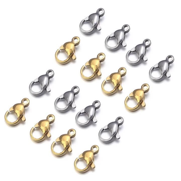 Stainless Steel Lobster Clasps Hooks Bracelet Connectors Jewelry Making Crafts Accessories polished finishing clasp