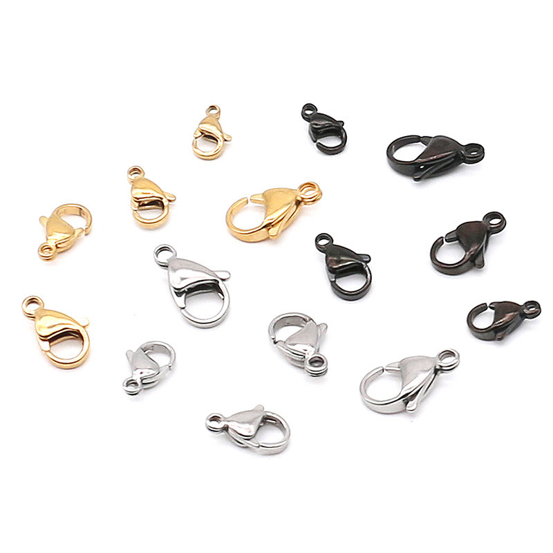 Stainless Steel Lobster Clasps Hooks Bracelet Connectors Jewelry Making Crafts Accessories polished finishing clasp