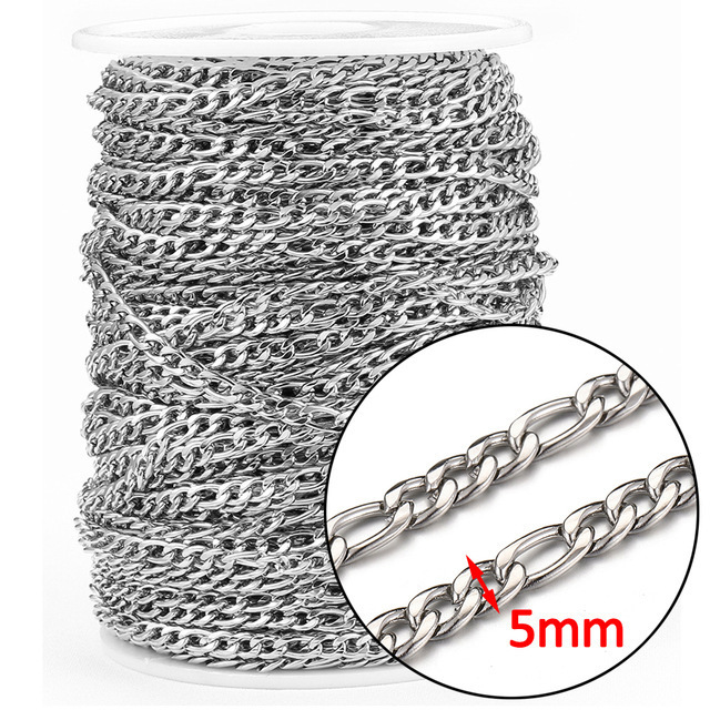 Spool Roll by meter necklace fashion jewelry body chains stainless Steel silver gold Meter chains for jewelry making