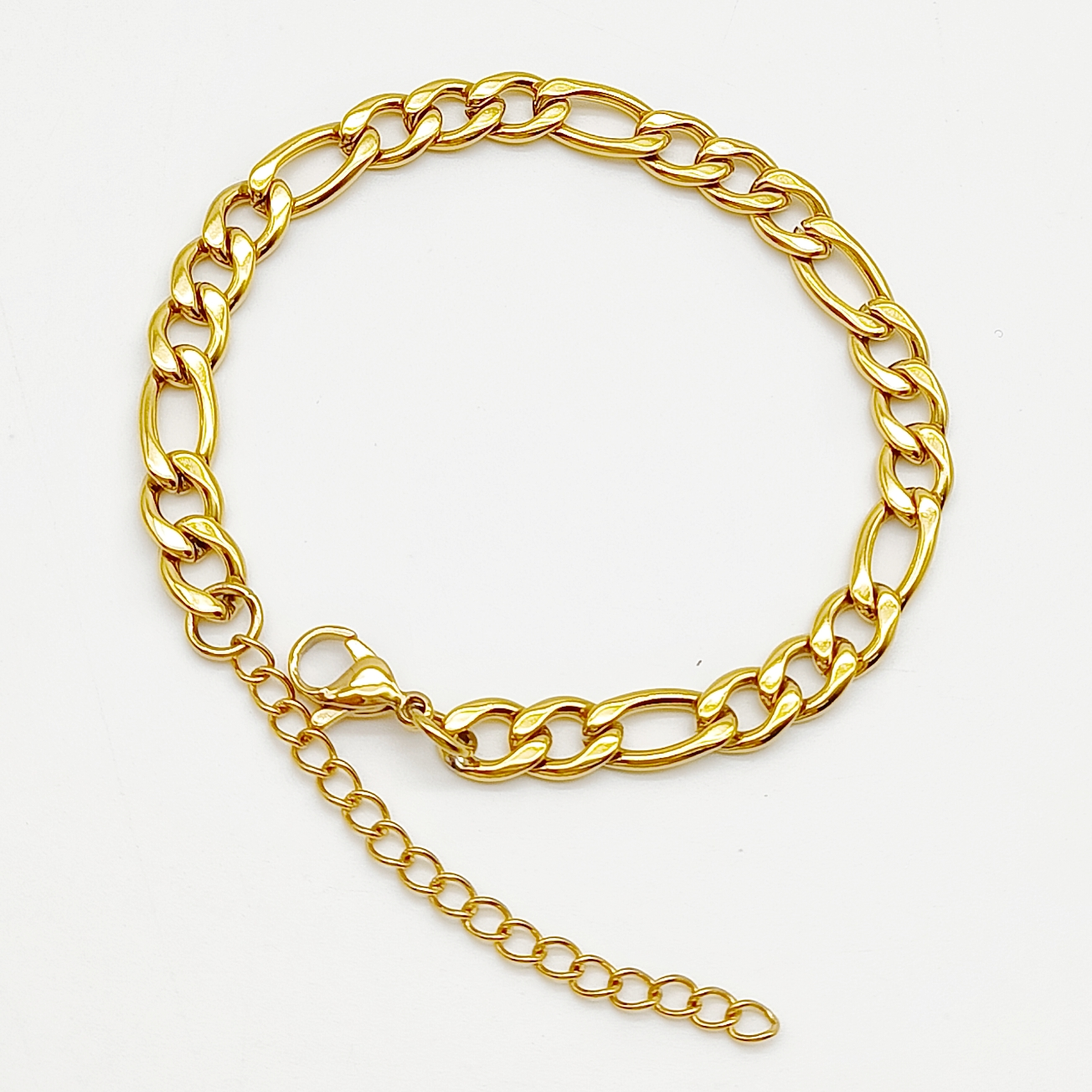 3MM 5mm NK Chain Hip Hop Jewelry High Quality 18K Gold Plated Stainless Steel Cuban Link Chain Bracelet