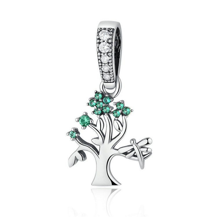 925 Sterling Silver Life Of Tree Pendant Easter Charms Mailbox Bracelet Charms For Jewelry Making