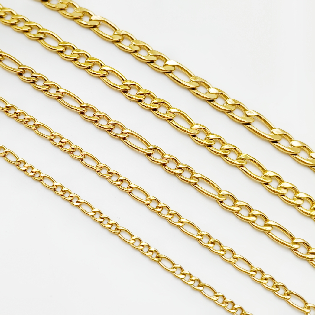 3MM 5mm NK Chain Hip Hop Jewelry High Quality 18K Gold Plated Stainless Steel Cuban Link Chain Bracelet