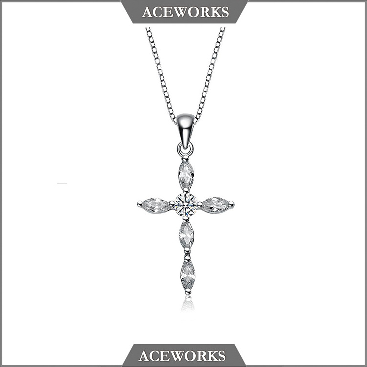 PT1135 Aceworks New new mens 925 sterling silver cross design pendants