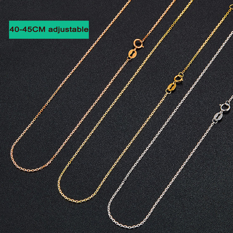 Wholesale accessories custom jewelry 18k real gold cable chain necklace for women