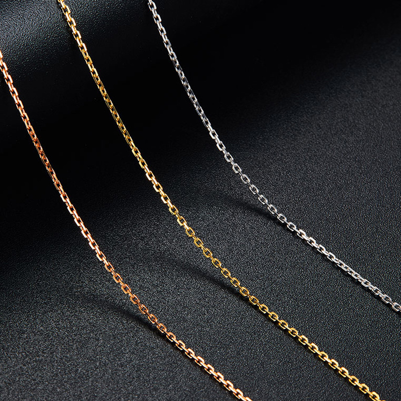 Wholesale accessories custom jewelry 18k real gold cable chain necklace for women