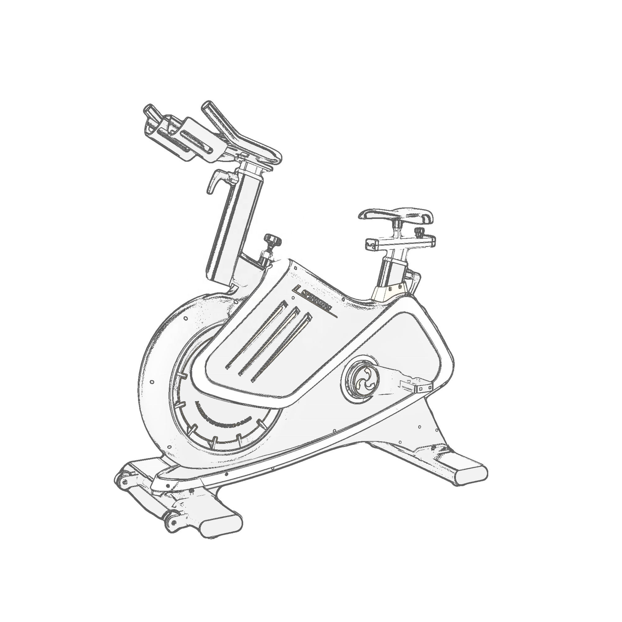 Spining BikeIndoor Genuine Silent Body-building Dynamic Unisex Commercial Use Exercise Bicycle Stationary Bicycle