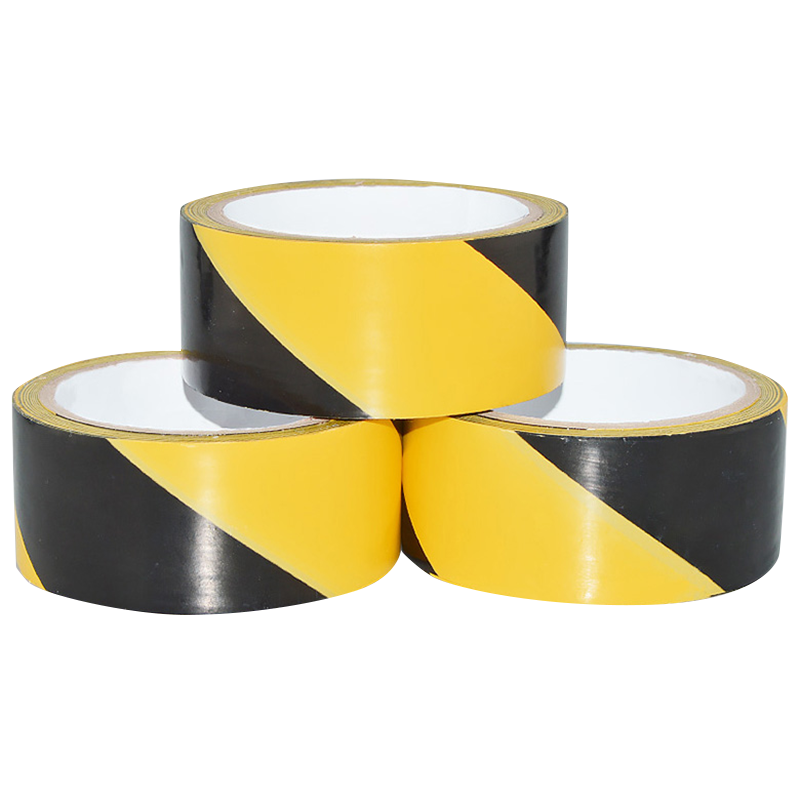 PVC Floor Marking Tape Factory Direct 48mm*33m Black & Yellow Striped Hazard Warning Tape