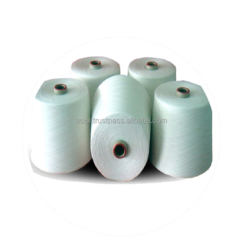 Factory Regenerated Yarn Ne 12S Recycled Poly Cotton Yarn Good quality 20s to 120s poly cotton yarn for Weaving Knitting