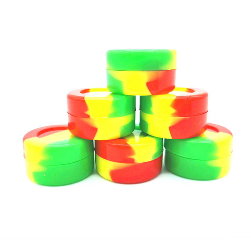 Wholesale Mini 2ml 3ml 5ml 7ml Travel Silicone Wax Jar Silicone Container For Oil