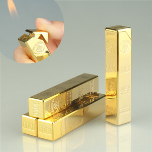 Portable BBQ Cigar Cigarette Gas Lighter Gold bar lighter For Cigar