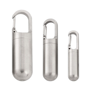 Mini Pocket Stainless Steel Pill Box Waterproof Travel Pill Tube For Outdoor Camping