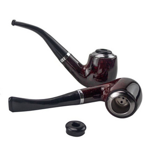 Ebony Pipe Tobacco Smoke Cigarette Pipes Herb Smoking Mini Resin Practice Pipe