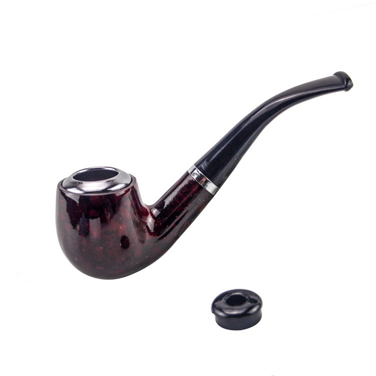 Ebony Pipe Tobacco Smoke Cigarette Pipes Herb Smoking Mini Resin Practice Pipe