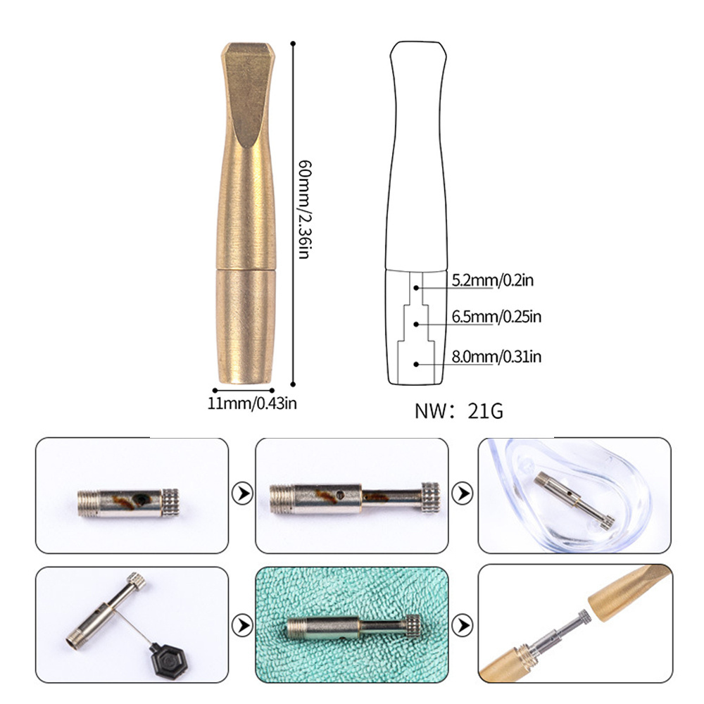 Custom Tobacco Metal Tips Smoke Accessories Mouthpiece Pure Copper Cigarette Tips