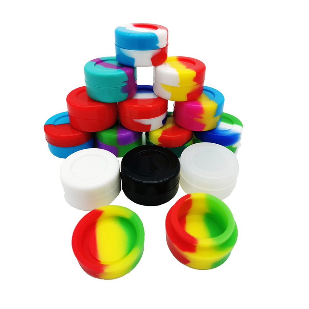 Wholesale Mini 2ml 3ml 5ml 7ml Travel Silicone Wax Jar Silicone Container For Oil