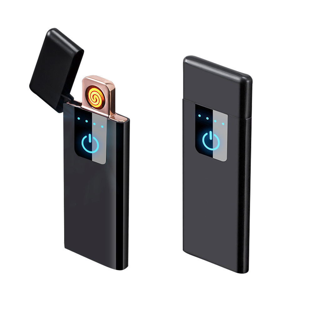 Windproof Flameless Plasma Led Power Indicator Lighter Electric Lighter Usb Rechargeable Lighter